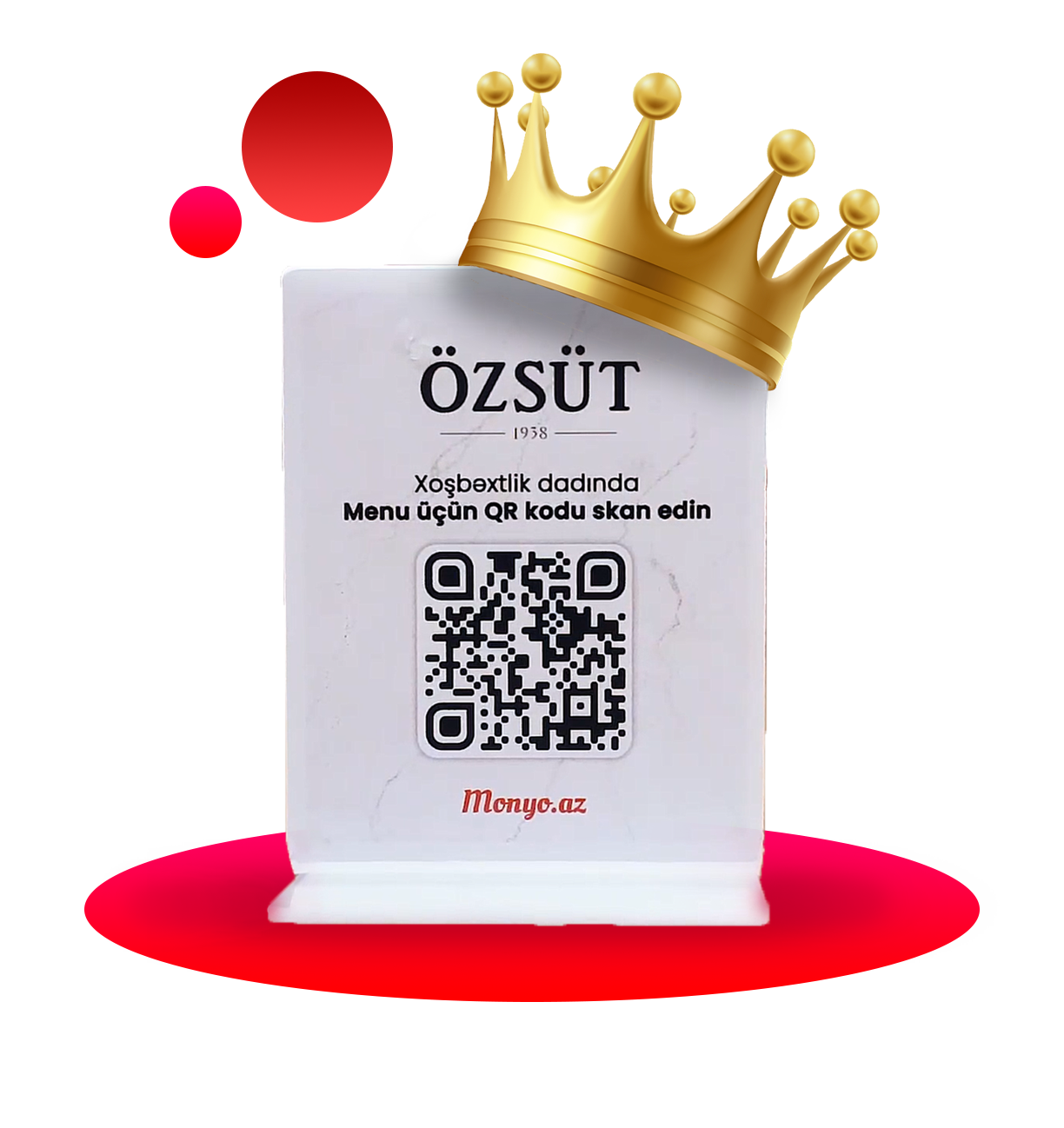 Monyo QR menyu masaüstü stend